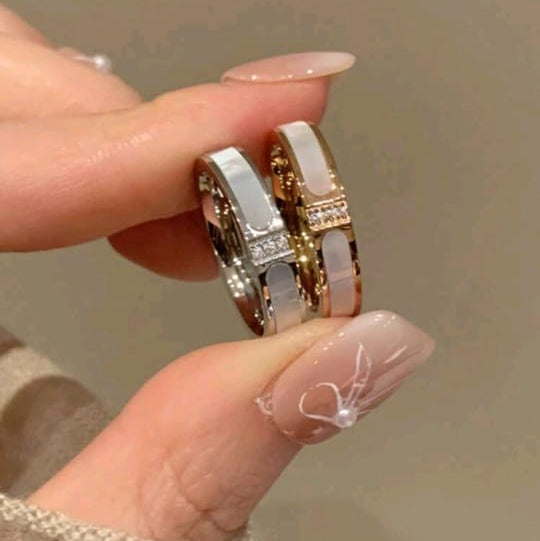 18K Gold Plated Stainless Steel Shell Ring