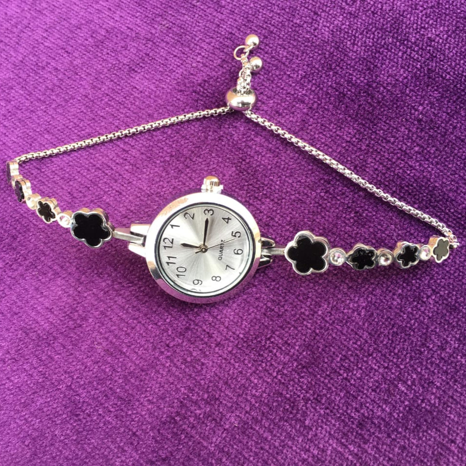 Elegant Silver Watch Bracelet