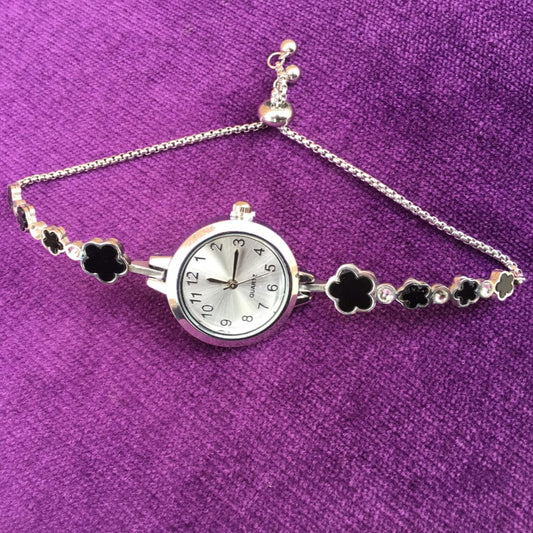 Elegant Silver Watch Bracelet