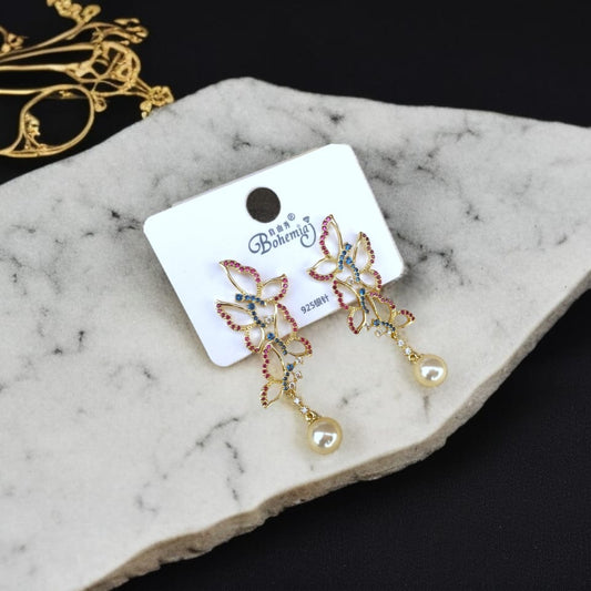 Butterfly Drop Earrings