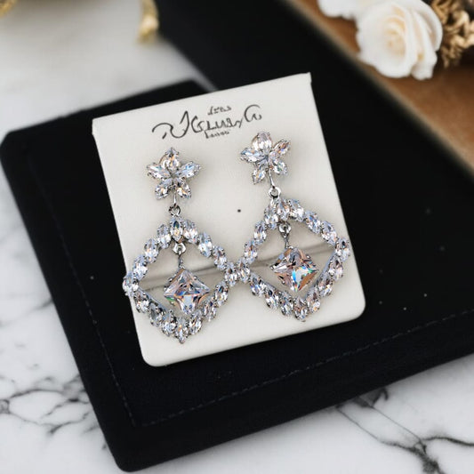Sterling Silver Cubic Zirconia Drop Earrings
