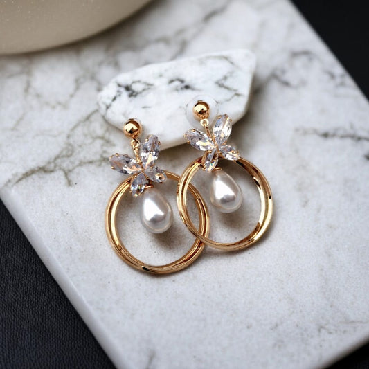 Beautiful Real Stone Drop Earrings