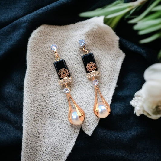 Trendy Emerald Crystal Ball Earrings