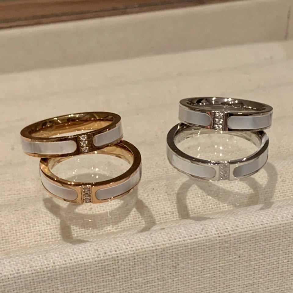 18K Gold Plated Stainless Steel Shell Ring