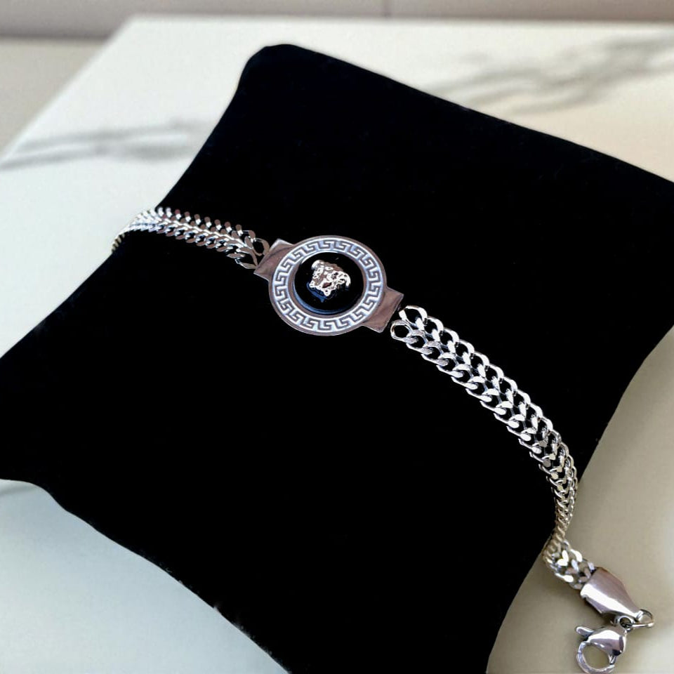 Luxury Gold-Plated Bracelet with Lion Emblem