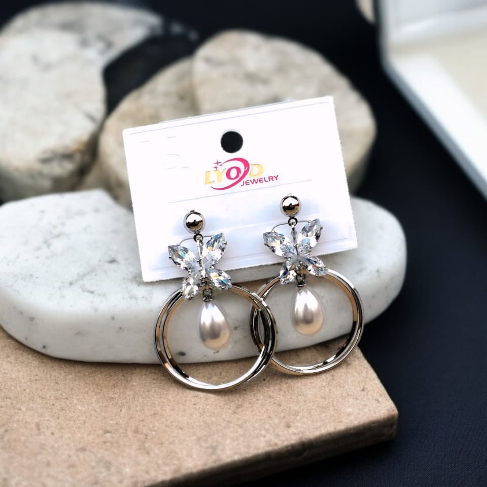 Beautiful Real Stone Drop Earrings