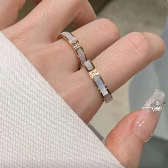 18K Gold Plated Stainless Steel Shell Ring